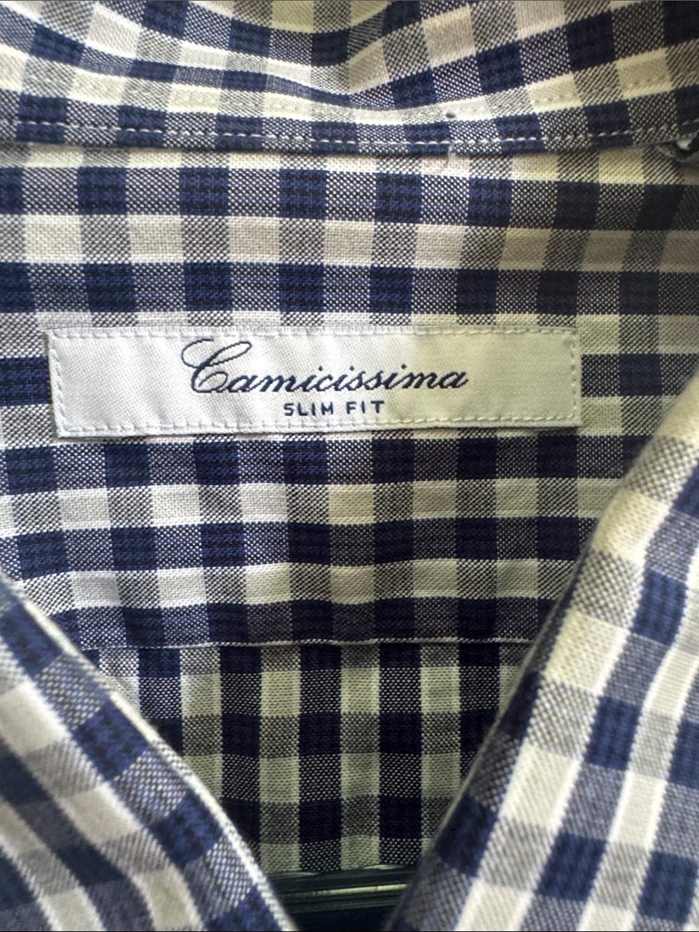 Camicissima Blue plaid shirt, 46/18.5